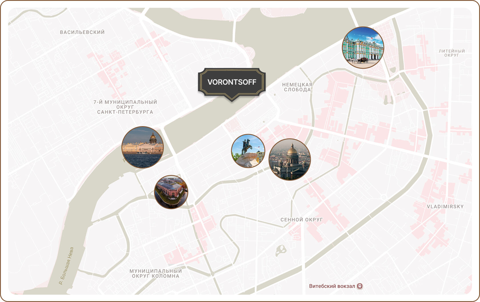 Карта расположения: Academia особняк Vorontsoff